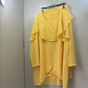 Park Yellow women 3 peice Embroidered skirt set size 3XL